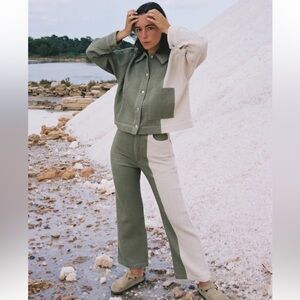 Aniela Parys Daisy Mini Waffle Jacket and Trousers Two Tone Women’s Small